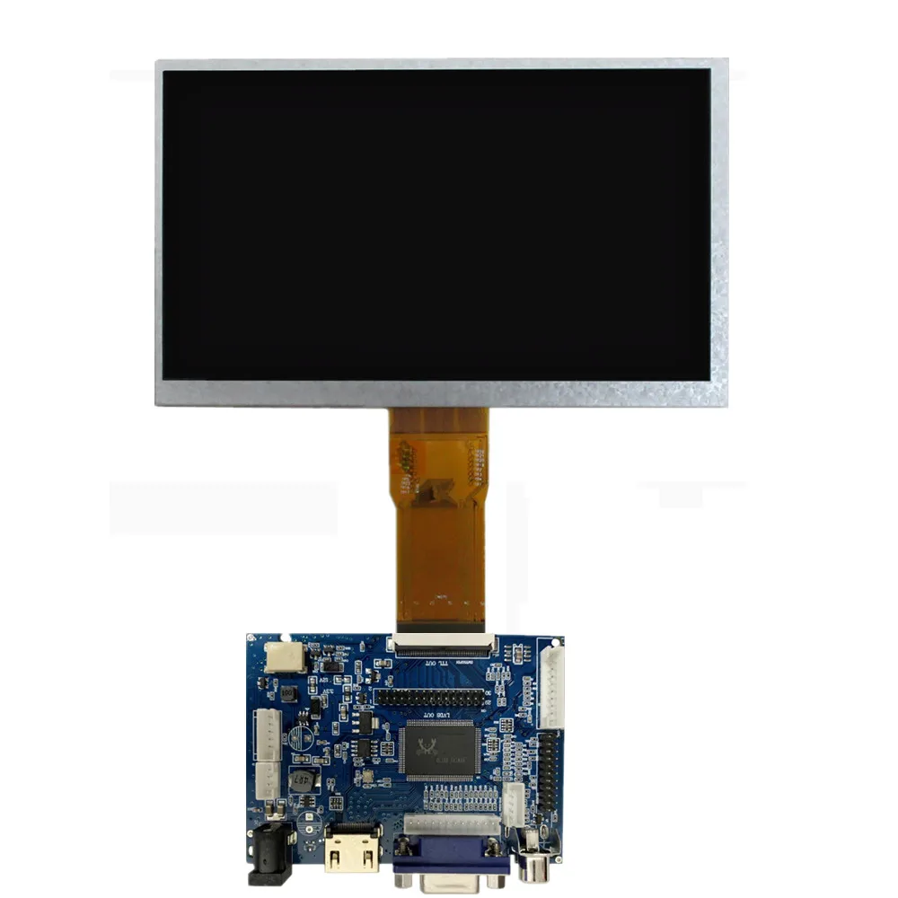 

7-дюймовый ЖК-экран 1024*600, плата управления драйвером, HDMI-совместимый VGA 2AV для DIY Lattepanda, Raspberry Pi, ПК, мини-монитор