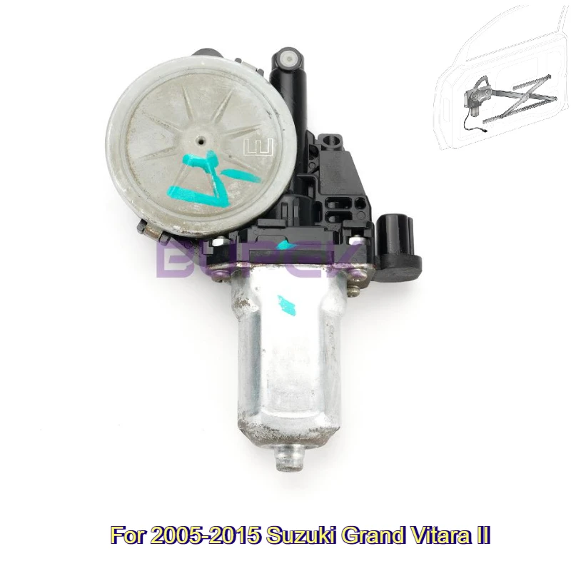 

BUPEK Front Right Electric Window Regulator Motor 2pin for 2005-2015 Suzuki Grand Vitara II Replacement Power Glass Lifter Motor