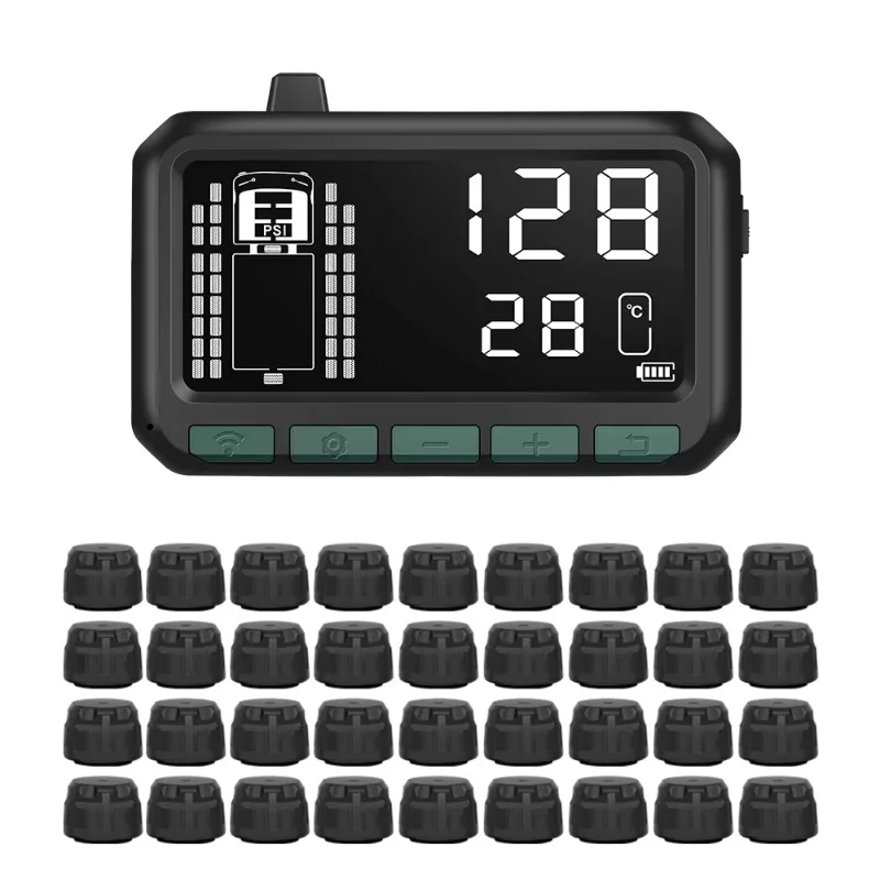 Truck Transporter Semi-Trailer Tire Pressure Monitor Tire Pressure Temperature Safety Alarm
