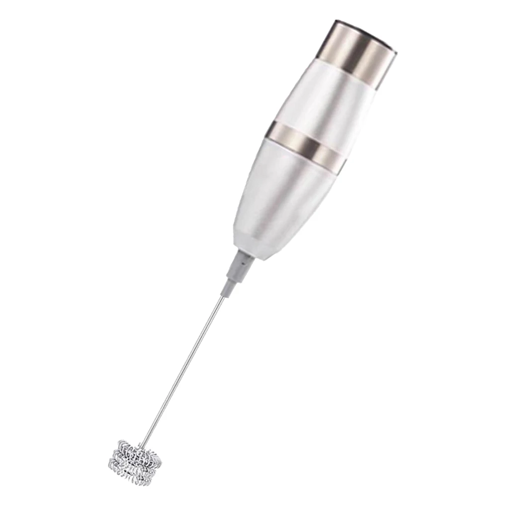 Electric Milk Frother Rechargeable Handheld Coffee Mixer Latte Hot Eggbeater