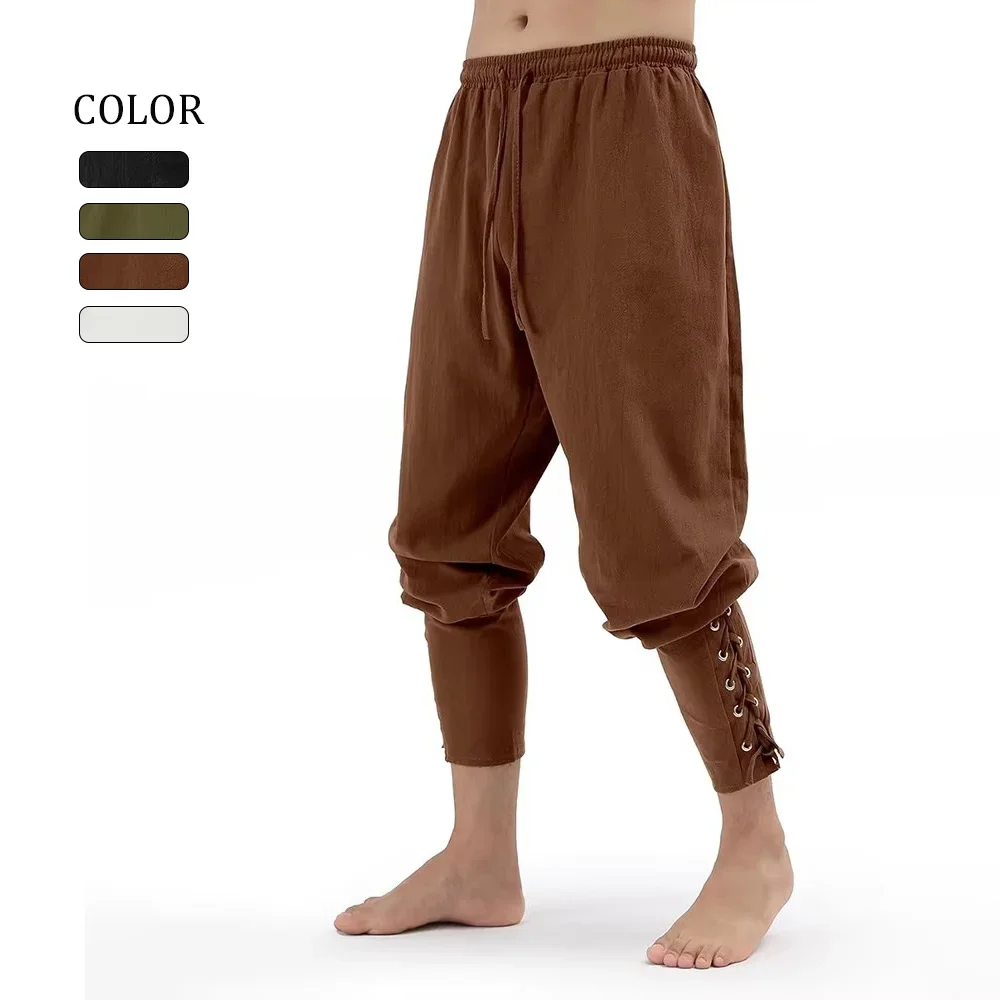 Aliexpress Men's Spring Summer Vintage Men's Medieval Viking Cotton Linen Trousers Halloween Fashion Vintage Men's Bottoms - Aliexpress Deal