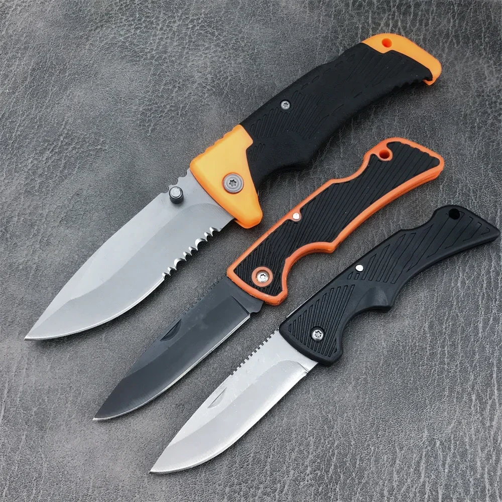 3 Style Outdoor Tactical Hunting Folding Knife Sharp 7Cr13Mov Blade Rubber Handle Practical Camping Hiking EDC Tool for Men