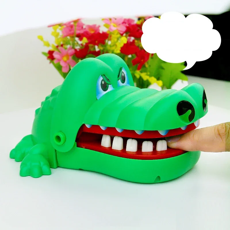 Crocodile Teeth Toys Biting Finger Dentist Games Interactive Alligator Family Party Toy Creative Non‑Toxic Keychain for Kids