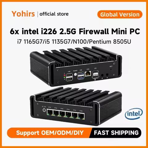 i7 1165G7 1195G7 Fanless Mini Pc 2.5G Pfsense Router Pentium 8505U 4xI226 Nics Firewall Appliance Opnsense Vmware Esxi Proxmox