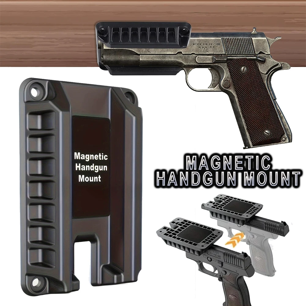

Tactical Magnetic Handgun Mount Indoor Quickdraw Gun Magnet Gun Rack Holster for Firearms Tools in Cars Homes Offices Safes