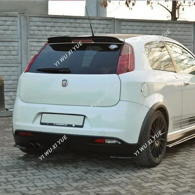 for FIAT Grande Punto ABARTH 2007-2010 Rear Roof Spoiler Car Tail Wing Decoration Strips FIAT Rear Trunk Lip Cap Spoiler Trims