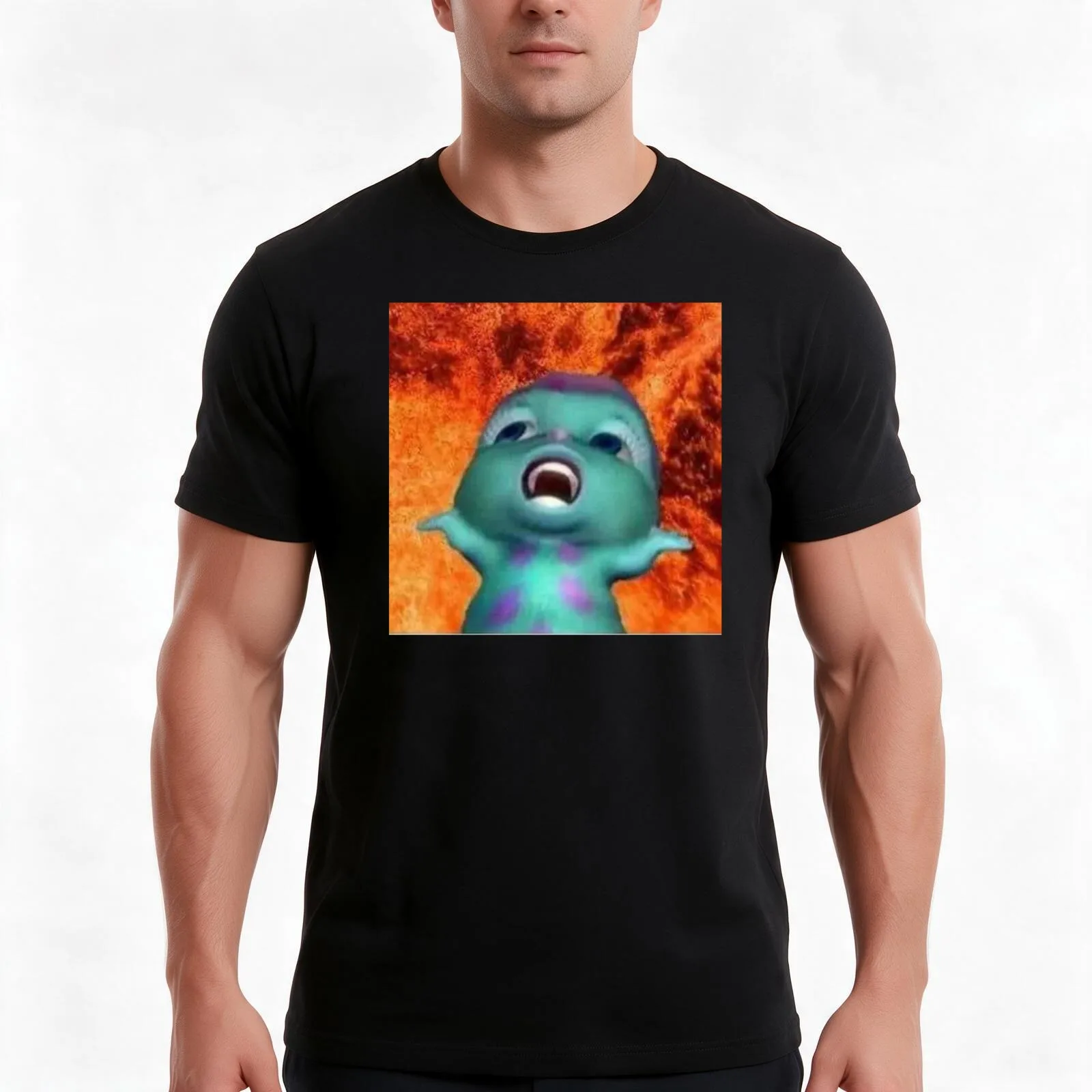 bibble T-Shirt, Summer Casual Cotton Tee, Oversized Streetwear Tops, Vintage Graphic Print, Loose Fit Short Sleeve, 100% Cotton