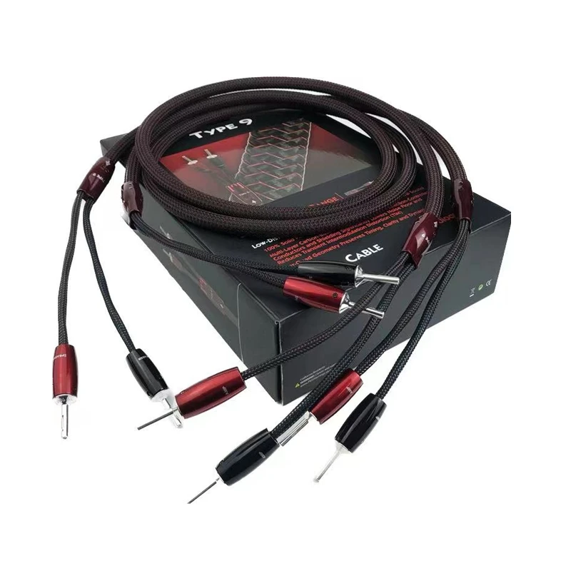 

Pair Type 9 Speaker Cable Banana Plug PSC+ Copper Speakon Star-Quad HiFi Audio Loudspeaker Wire