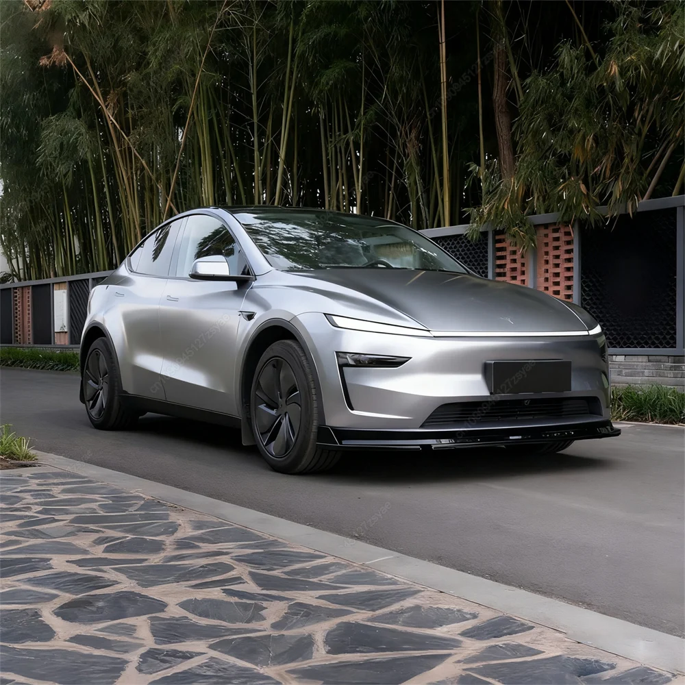 

3Pcs For Tesla Model Y Juniper 2025+ Car Front Bumper Lip Spoiler Splitter Diffuser ABS Gloss Black Bodykits Tuning