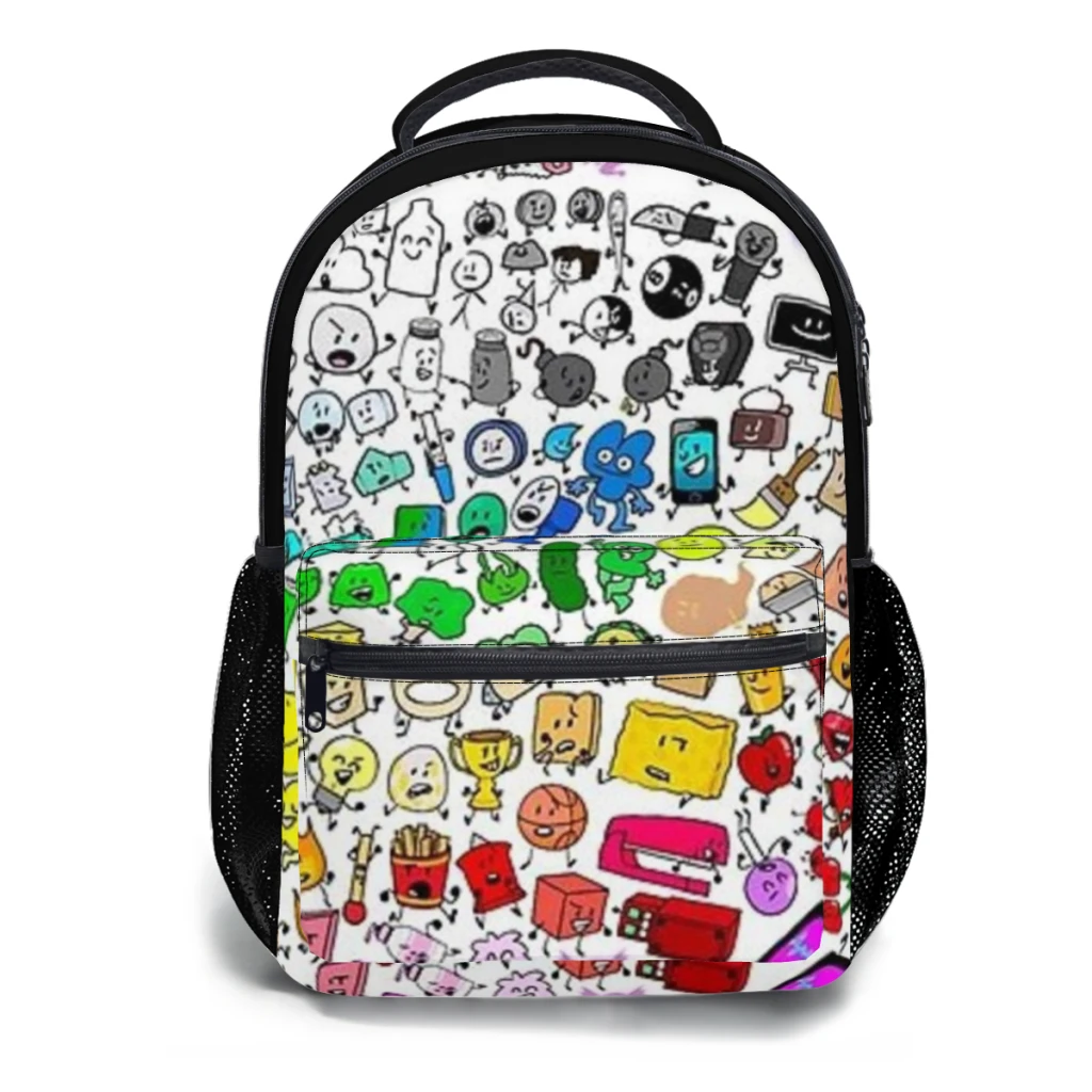 

BFDI Inanimate Insanity All Characters New Female Fashion kids High Capacity Waterproof College Backpack 17inch