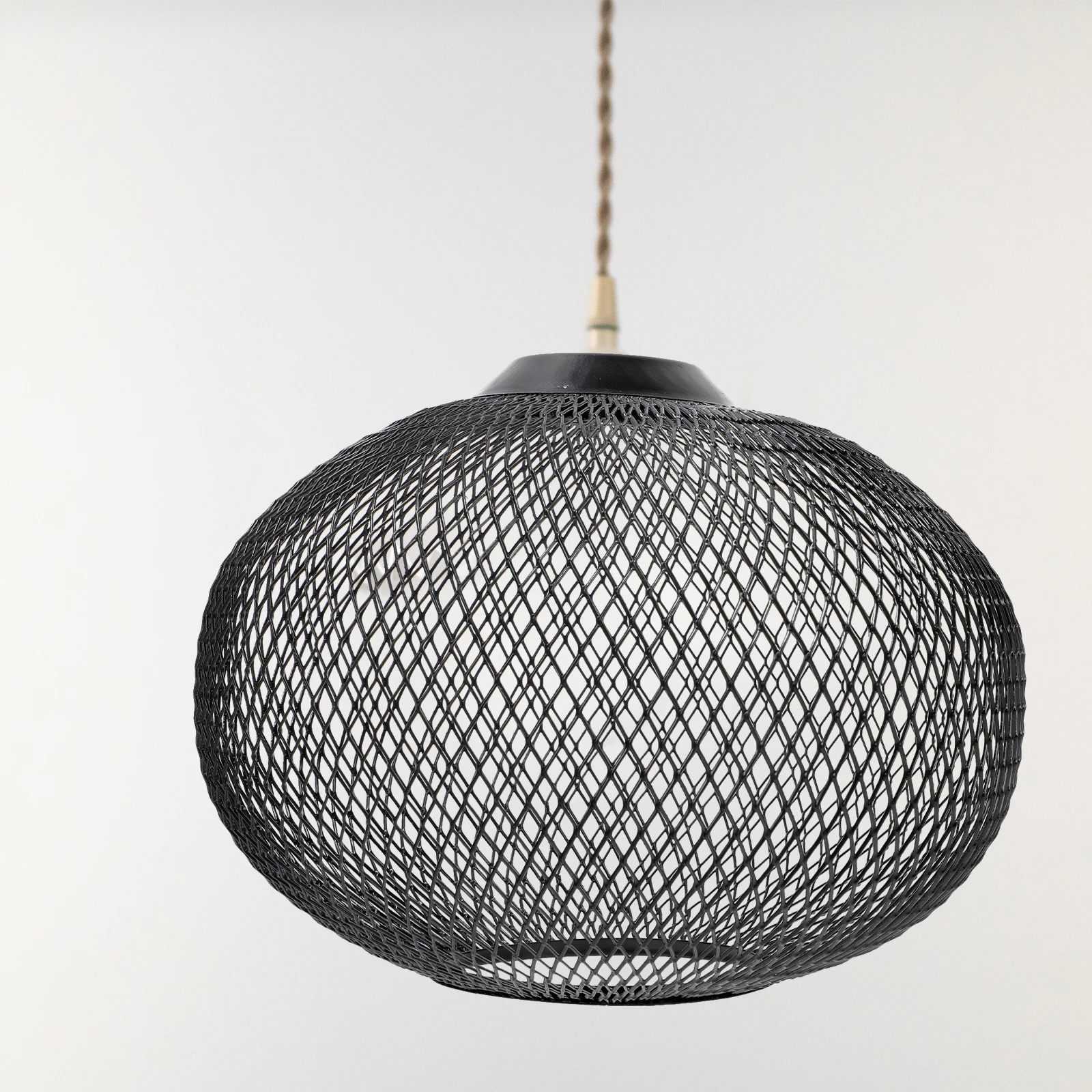 

Black Shades 200x140mm Hollow Design Lampshade Pendant Light Shades Only for Home Hanging Bulb Cover Replacement