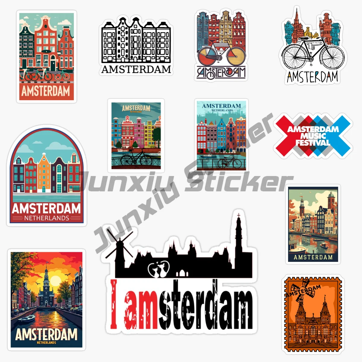 

Amsterdam National Flag and Emblem Vinyl Self-adhesive Decal Car Waterproof Car Decal Bumper Sticker Car Accessories KK10cm