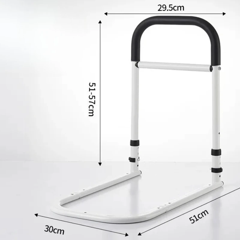 Elderly Bed Assist Rail Adjustable Bedside Safety Handle Non-Slip Mobility Aid Riser& Medical Standing Support Frame for Seniors