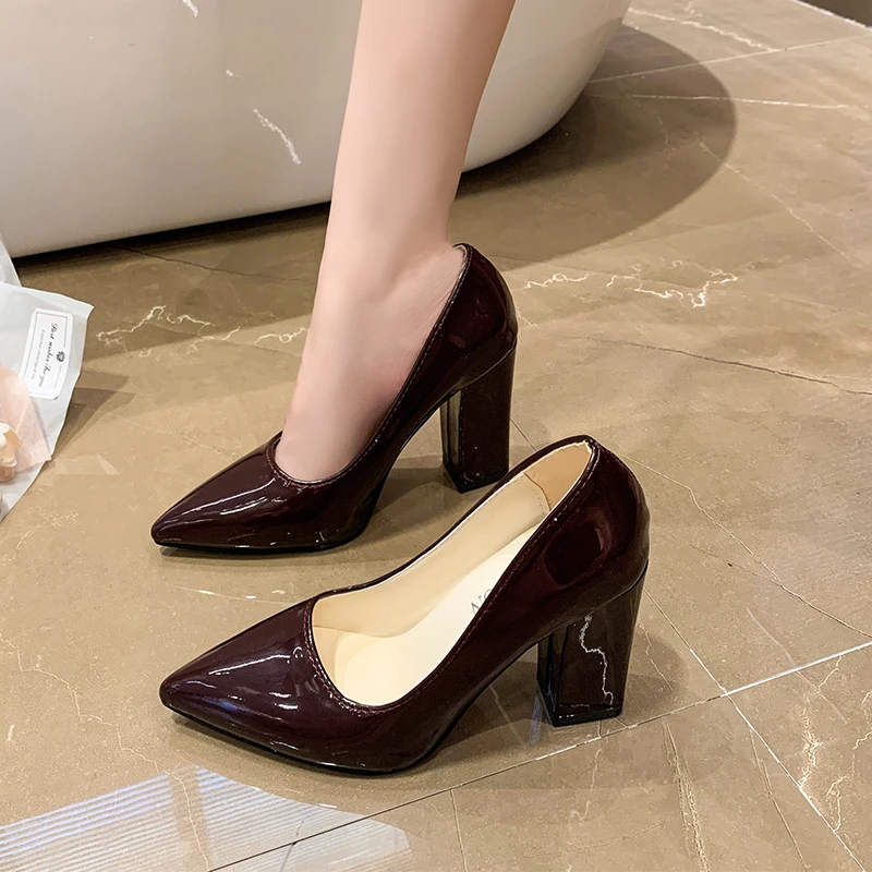 Solid color Classic Casual High Heels New Pattern Fashion Oversize Shoes In 2024 Pumps Women Shoes sandalias de mujer