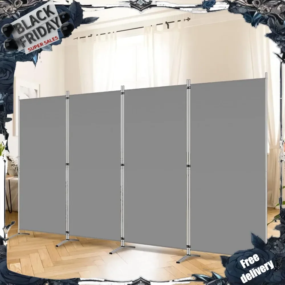 

4 Panel Room Divider, 6 Ft Tall Folding Privacy Screen Room Dividers, Freestanding Room Partition Wall Dividers