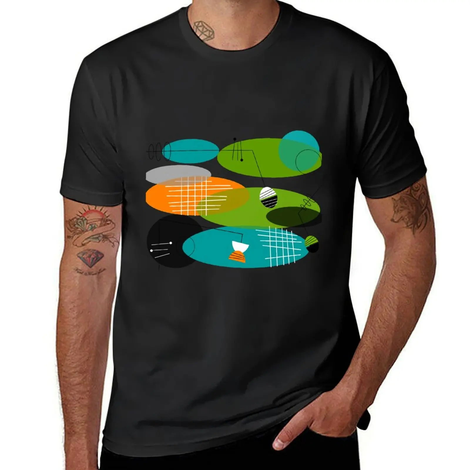 

Mid-century modern ovals T-Shirt funnys plus sizes blanks t shirts for men