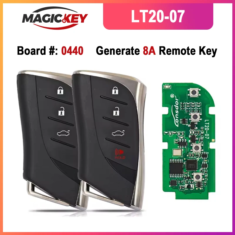 

Smart Car Key Lonsdor LT20-07 For Lexus LS500 LS500H ES300H ES200 312/314/315/433/434 Universal 8A Generate LT20 Remote Shell