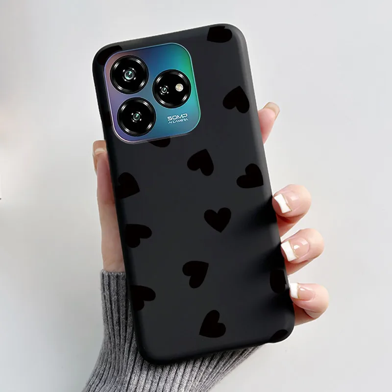 Para ZTE Blade V60 diseño 4G/Blade V60 Vita/Nubia V60 diseño/Axon 60 Lite funda negra de silicona bonito patrón mar carcasa a prueba de golpes