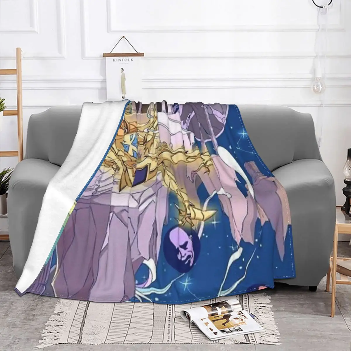 Saint Seiya Blanket Fleece Flannel All Season Breathable Lightweight Thin Mephisto Death Mask Throw Blankets For Car Bedspread