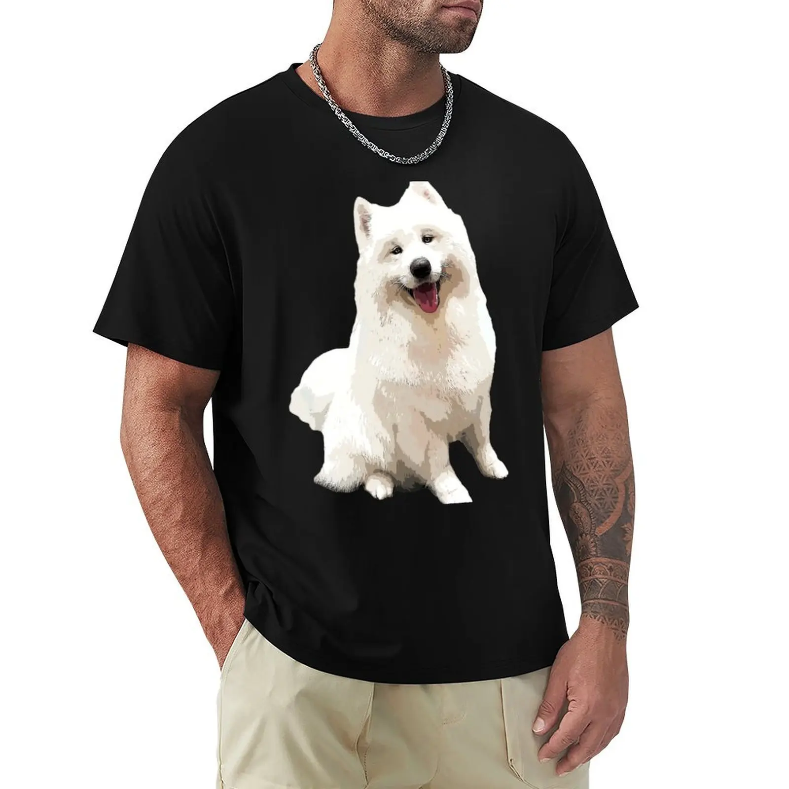 Samoyed Dog Samoyed Gift T-Shirt Big Size Loose Fit Tee Shirt