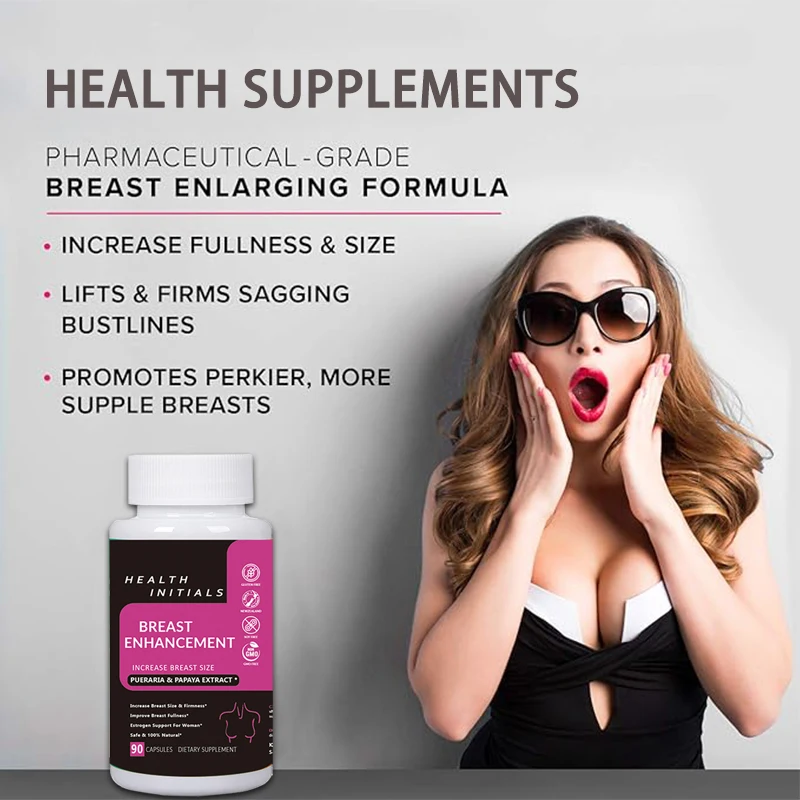 Natural green herbal pills, supporting breast health and firming, increasing natural curves, estrogen supplements 90 pills