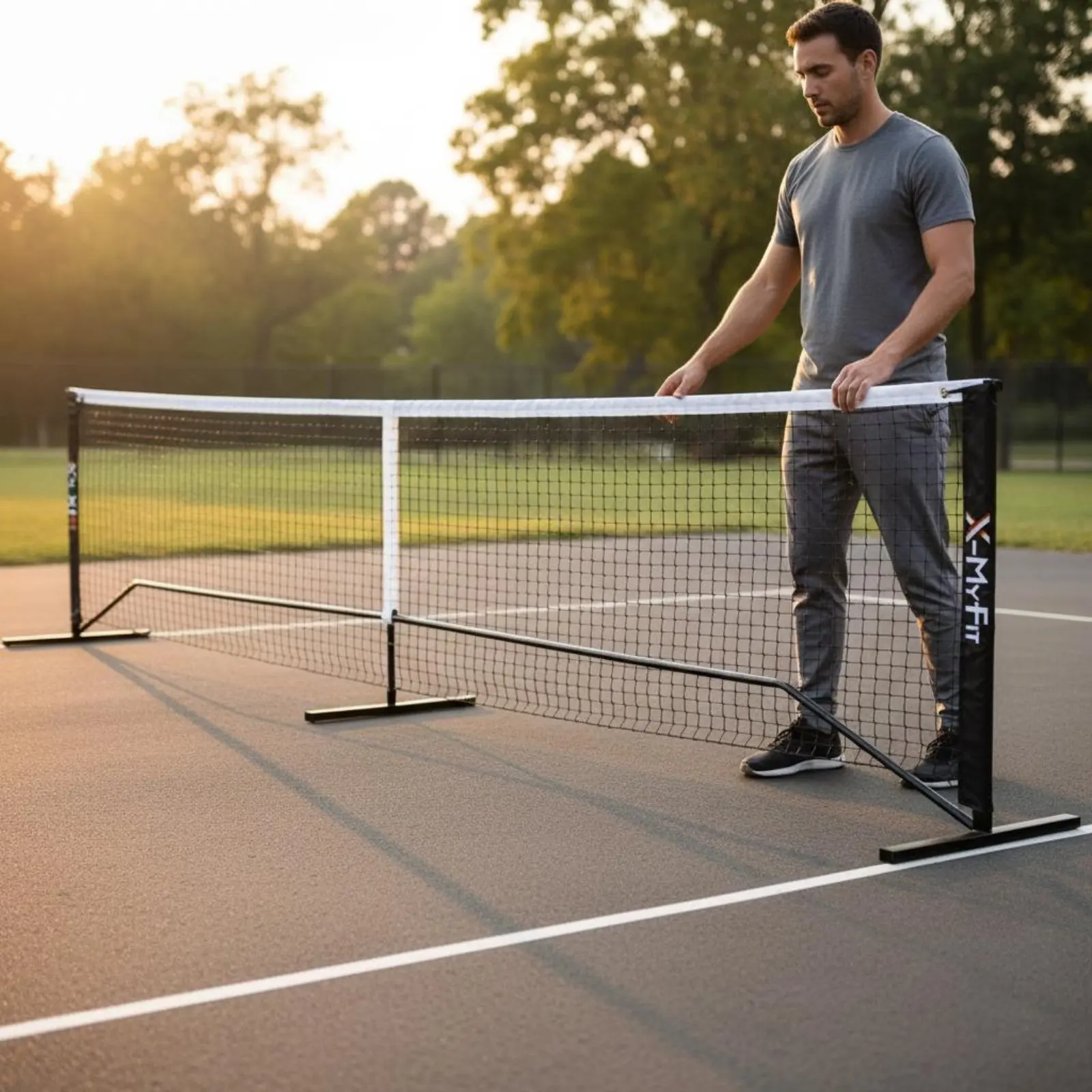Portable Pickleball Net Indoor and Outdoor Pickleball Net Set Racket Sport Gear Easy to Install Sports Equipment Tear Resistant