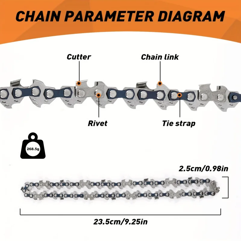 5pcs 6Inch Mini Chainsaw Chain Equipped With Replacement Saw Blade，Portable Chainsaw6Inch Replacement Chain