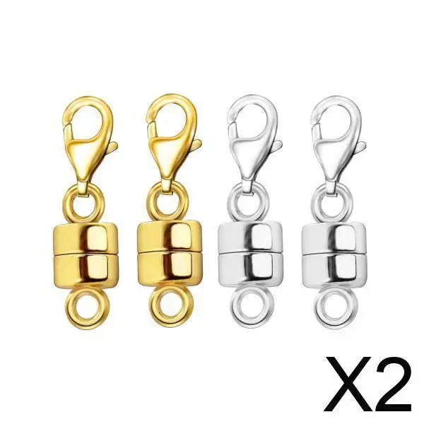 

Magnetic Jewelry Connectors Copper Gold Silver Clasps for Making Necklaces Bracelets and Pendant Supplies