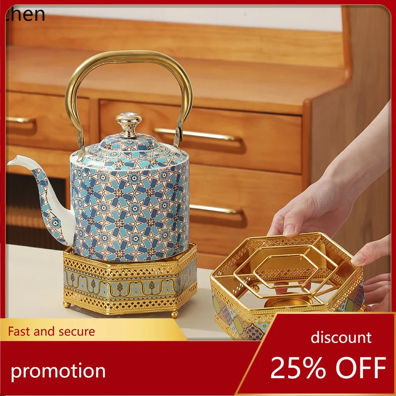 

Hxl gold heated tea warmer - portable tea brewing and insulation base