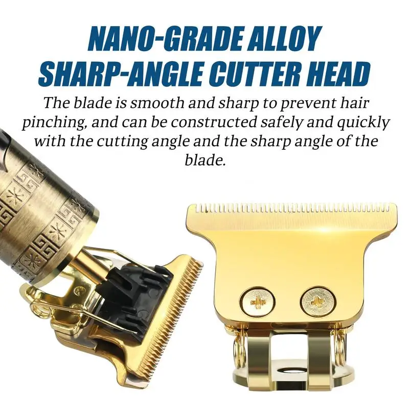 ماكينة حلاقة احترافية لقص الشعر، ماكينة حلاقة لاسلكية، ماكينة تشذيب اللحية قابلة للشحن عبر USB للرجال