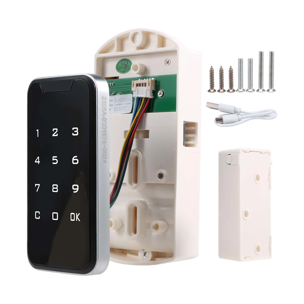 A53I Electronic Smart Digital Electronic Door Lock Fingerprint Press Password Keyless Keypad