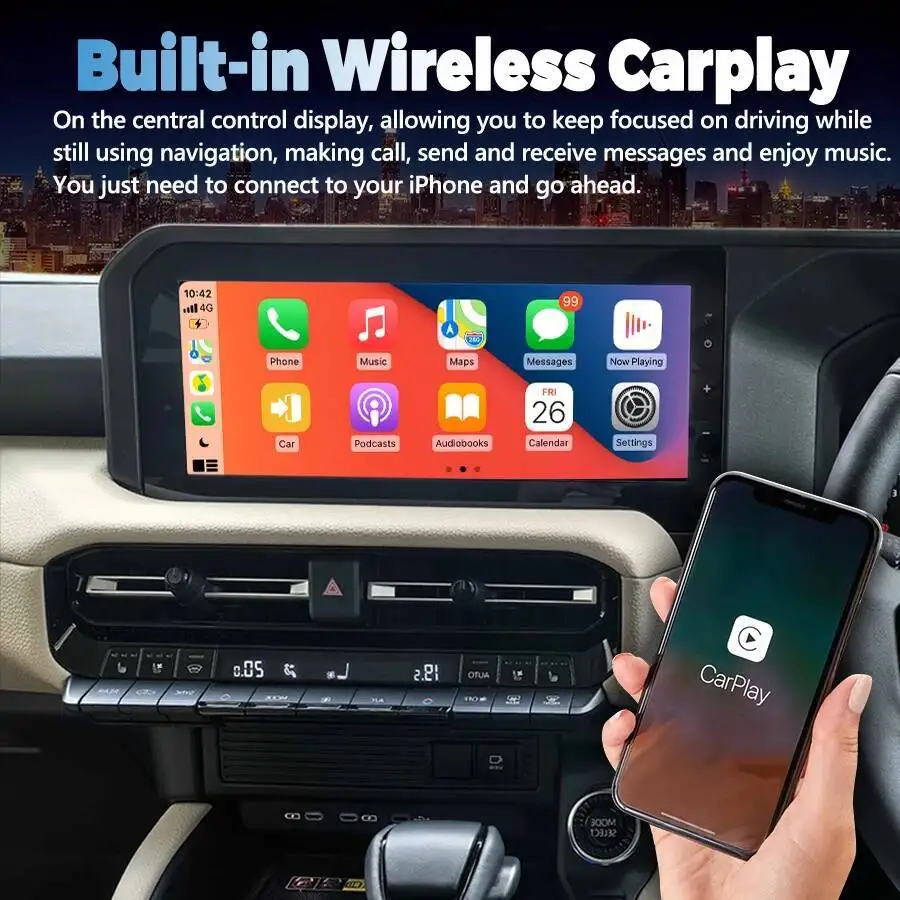 

Мультимедийный плеер 4G Wi-Fi, навигация Rhd для Toyota Prado LC250 2023 2024 2025 Android Auto, автомобильная стереосистема Carplay 12,3-дюймовое радио