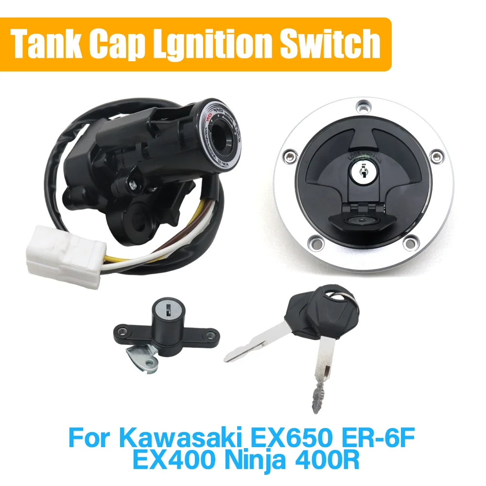 

Комплект: Крышка топливного бака, замок зажигания, замок сиденья с ключами для Kawasaki EX650 ER-6F EX400 EX 650 400 ER6F ER 6F Ninja 400R