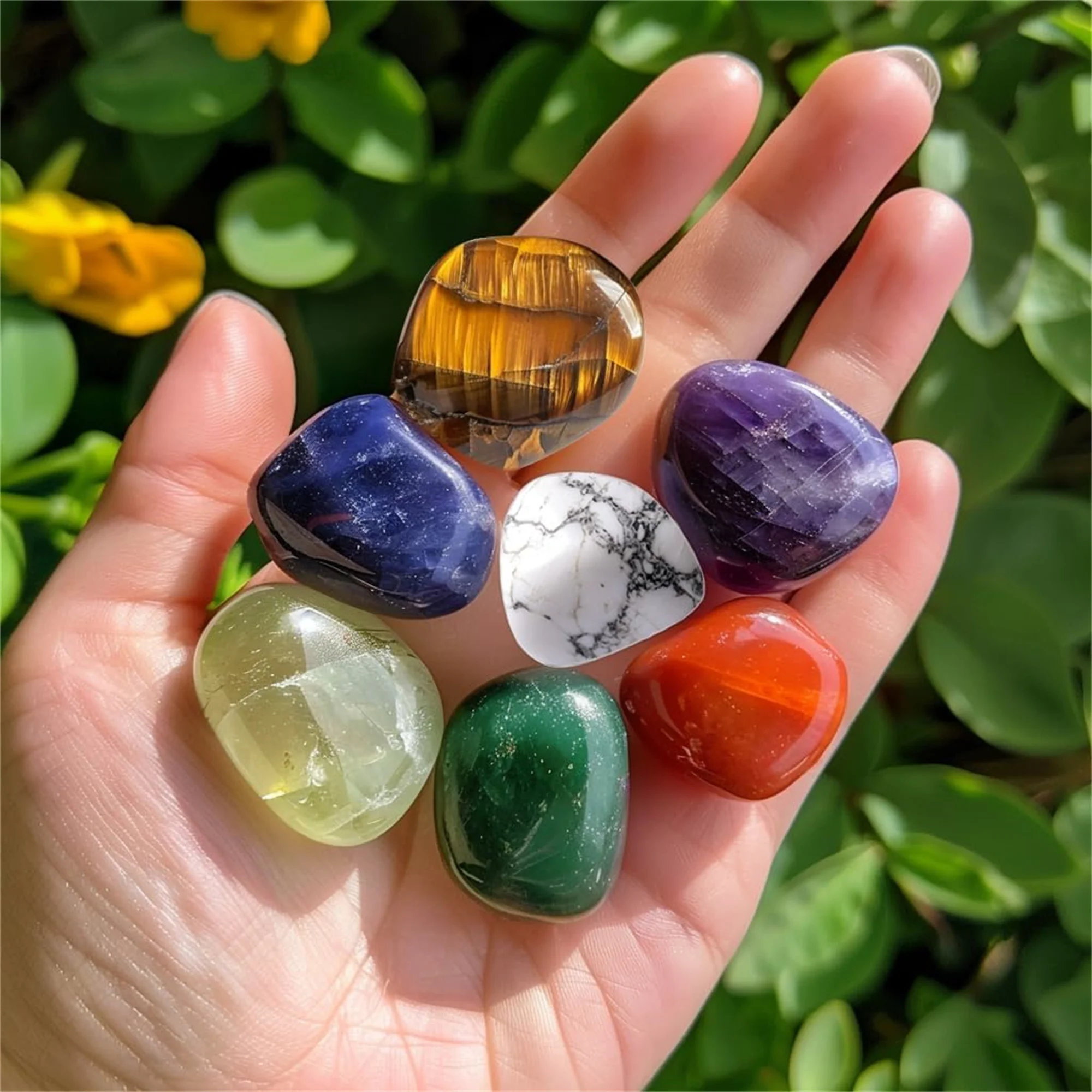 Premium 7 Chakra Stone Set Large Size Polished Crystals Handpicked Natural Tumbled Gemstones Healing Reiki Meditation Chakra