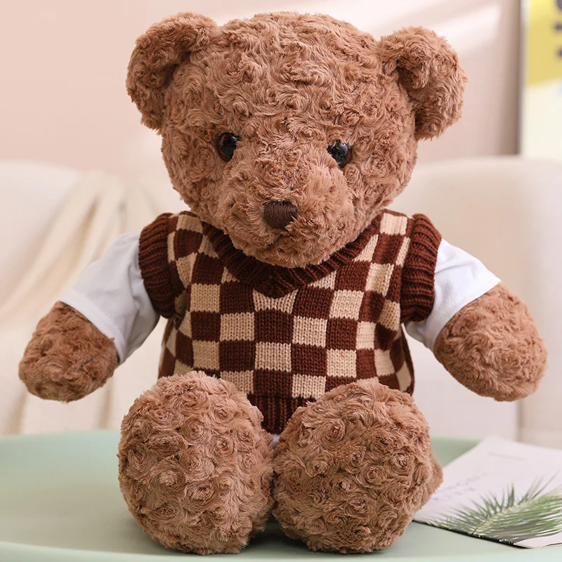 Mooie Reus 90Cm Teddybeer Knuffels Met Kleding Jurk Paar Teddybeer Pop Voor Lover Meisjes Elegant Verjaardagscadeau