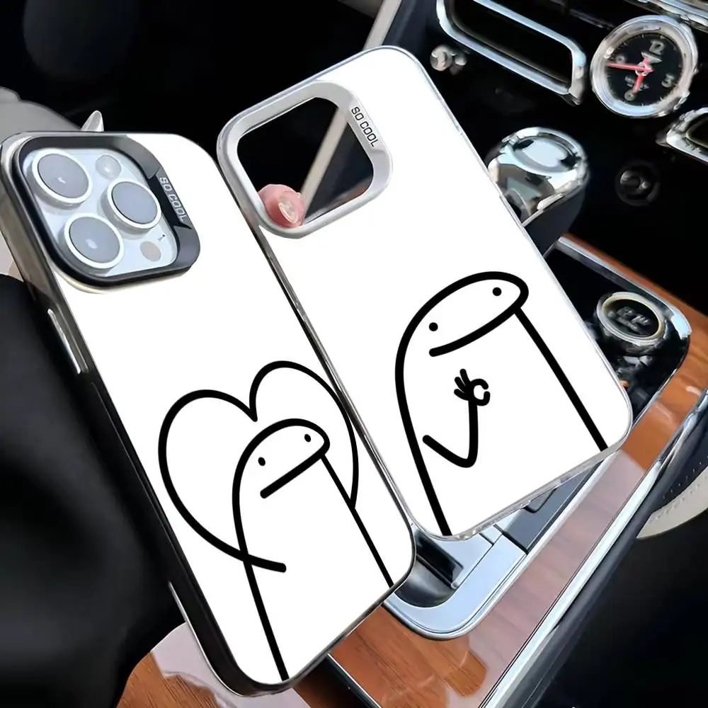 

F-Flork-Funny-Meme Phone Case For iPhone 16,15,14,13,12,11,Mini,Pro,MAX White Matte Shockproof Cover