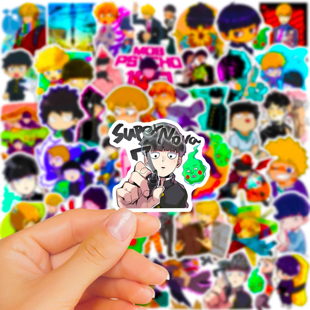 10/30/50pcs Anime Mob Psycho 100 Stickers Kid DIY Toy Decals for Phone Case Water Bottle Bike Cool Cartoon Graffiti Sticker Pack