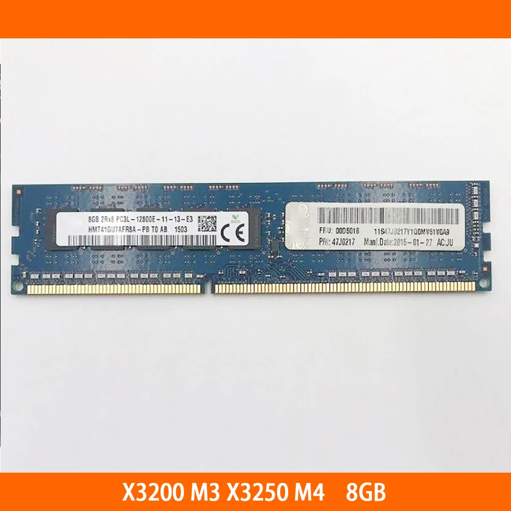 

1PCS X3200 M3 X3250 M4 For IBM Memory 8G 8GB 2RX8 DDR3L PC3L-12800E 1600 ECC RAM High Quality Fast Ship