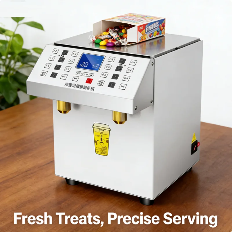 Automatic Double Barrel Fructose Machine For Commercial Milk Tea/Coffee Shop Fruit Pulp Quantitative Machine For Sale