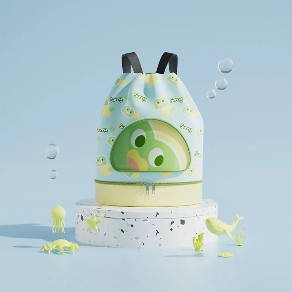 

Dry and Wet Separation Children's Swimming Bag Waterproof Large Capacity Cartoon Swim Backpack Storage Bag Portable Beach Bag
