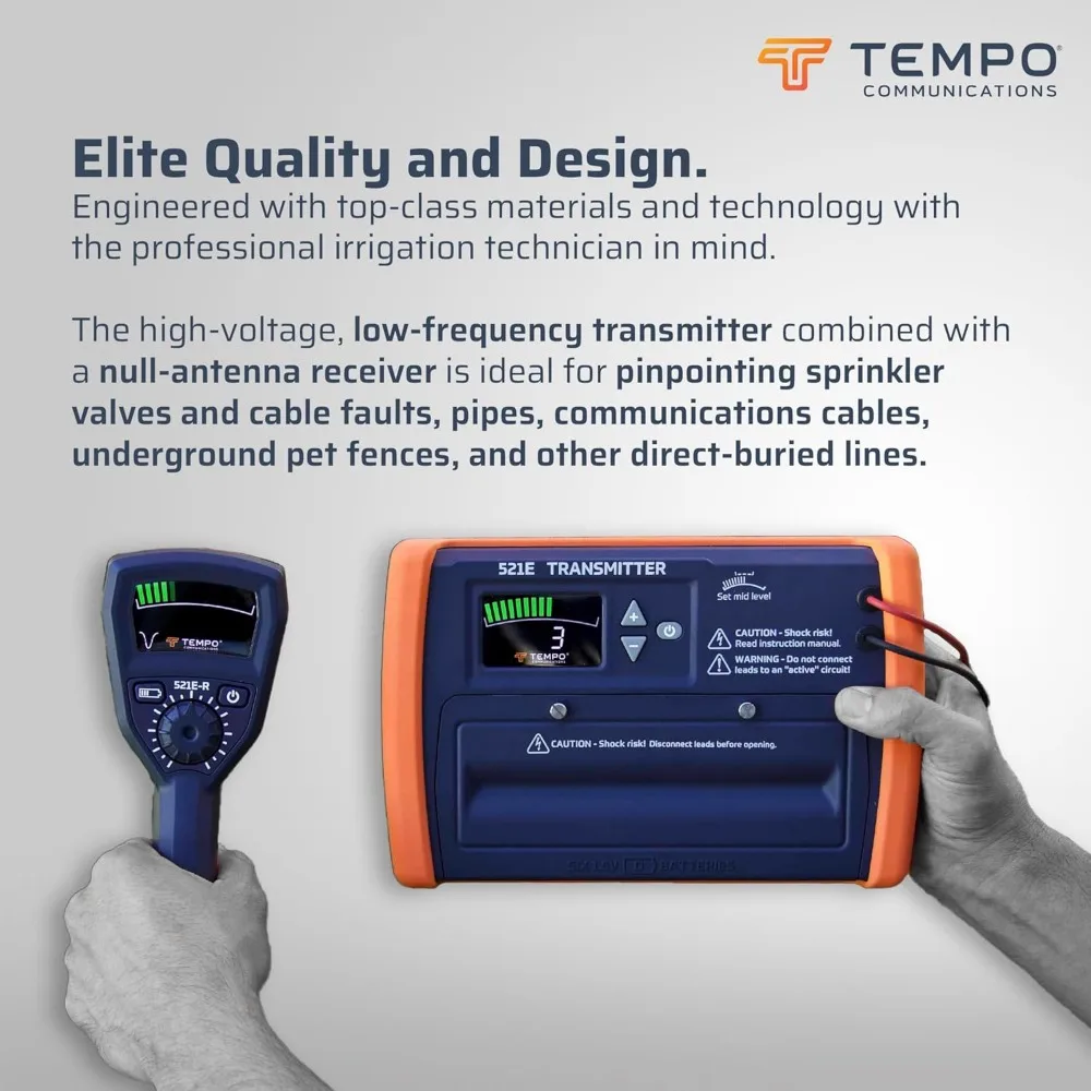 Communications 521E Wire and Sprinkler Valve Locator Tool | Underground Wire Locator, Buried Wire Locator (2024 Model)