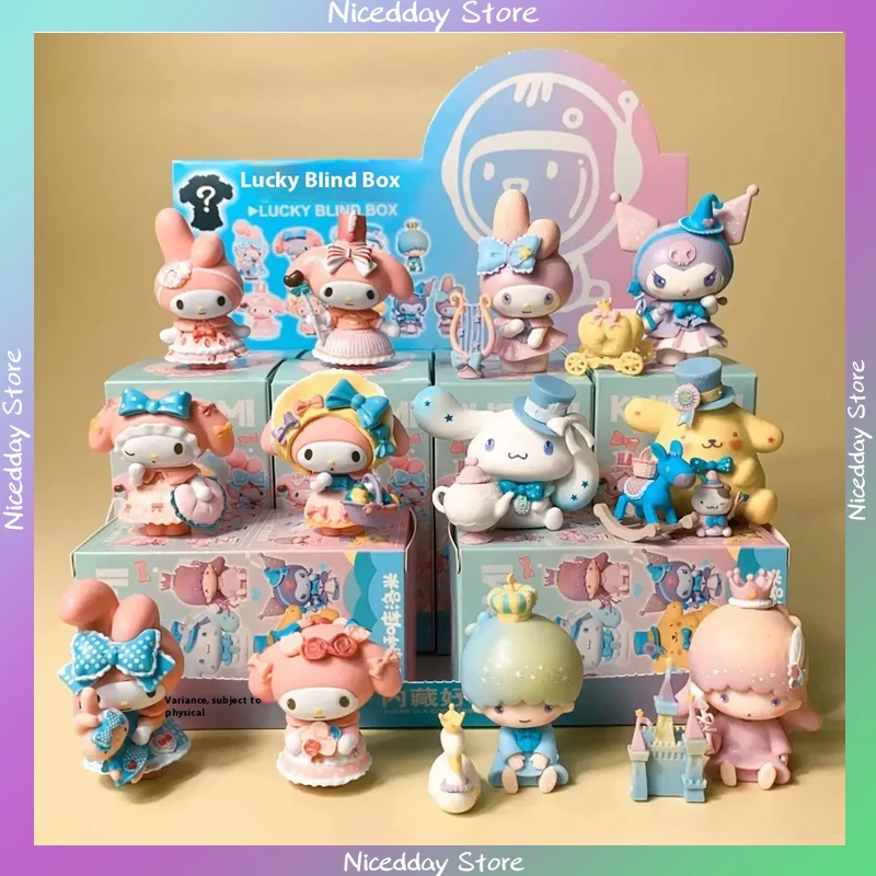 

12 шт. новая глухая коробка Sanrio Kawaii Kuromi Cinnamoroll My Melody, фигурки кукол, слепая сумка, игрушка для фанатов, подарок, 12 случайных стилей