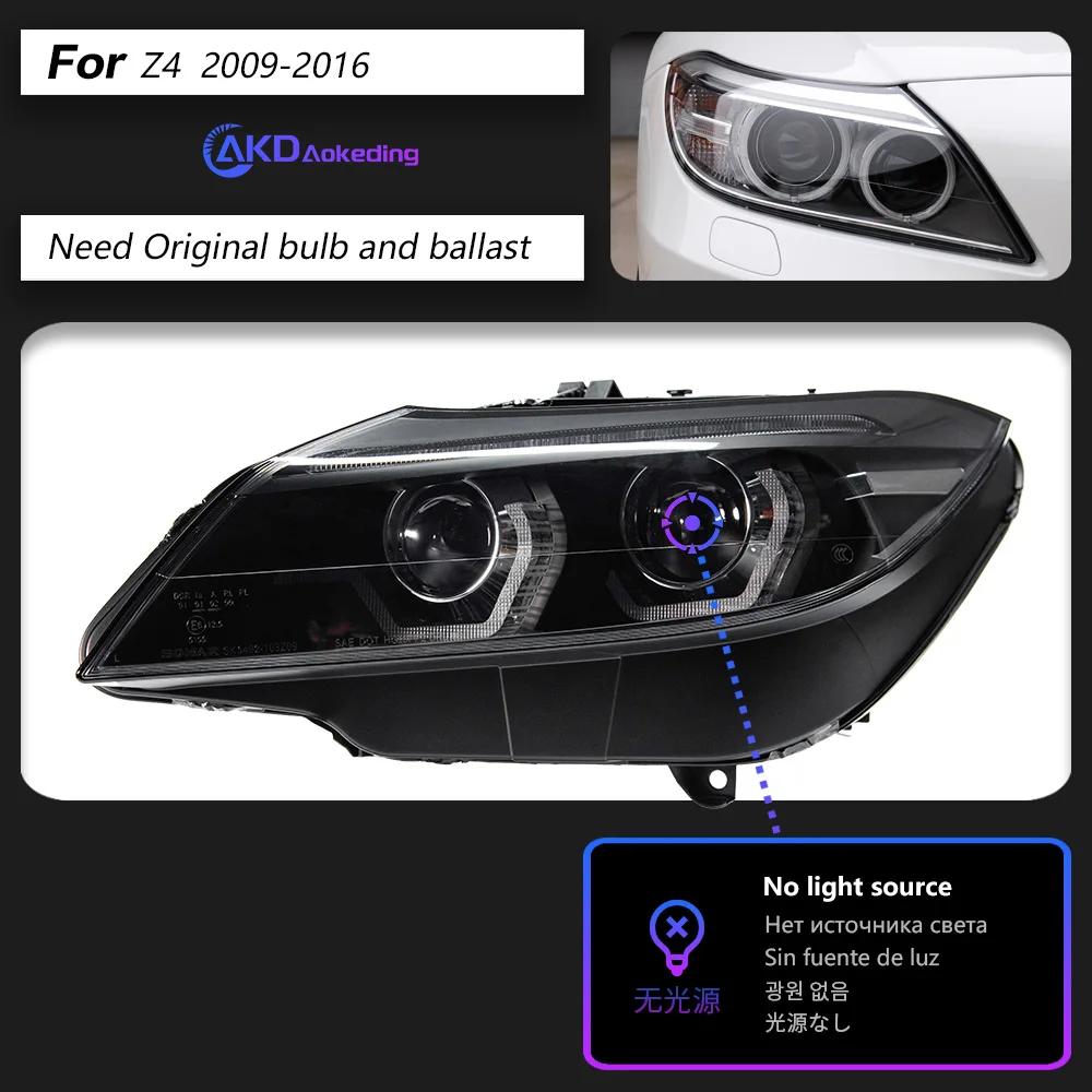 BMW z4 e89 2009-2016用akdヘッドランプ,ヘッドライト,信号フラッシュ
