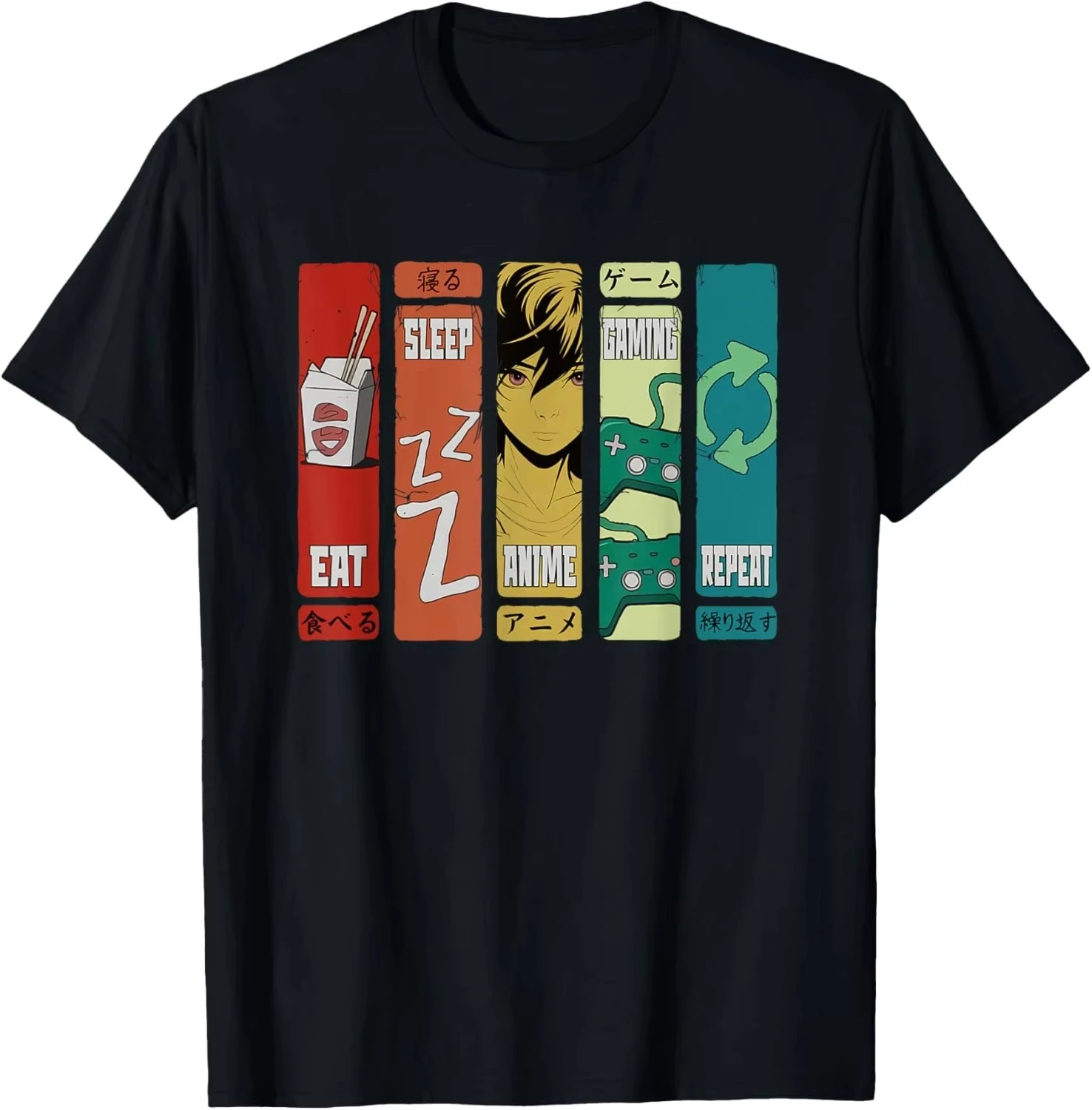 Yemek Yatmak Anime Oynamak Tek - Esports Gaming Shirts incelemesi ve fiyatı