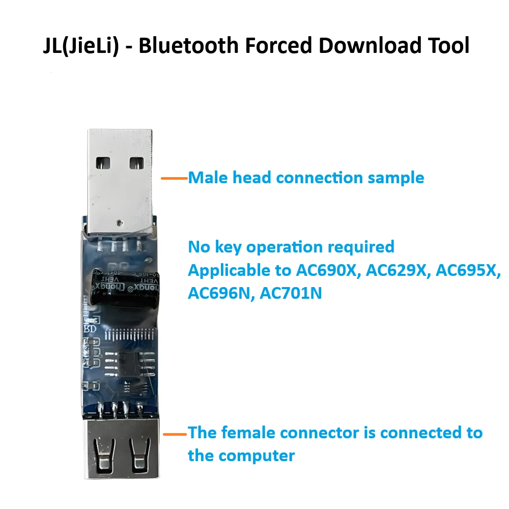 JL أدوات التنزيل القسري محدث JieLi رقاقة بلوتوث مبرمج MCU تطوير IC الموقد USB المنفذ التسلسلي التصحيح ترقية دونغل