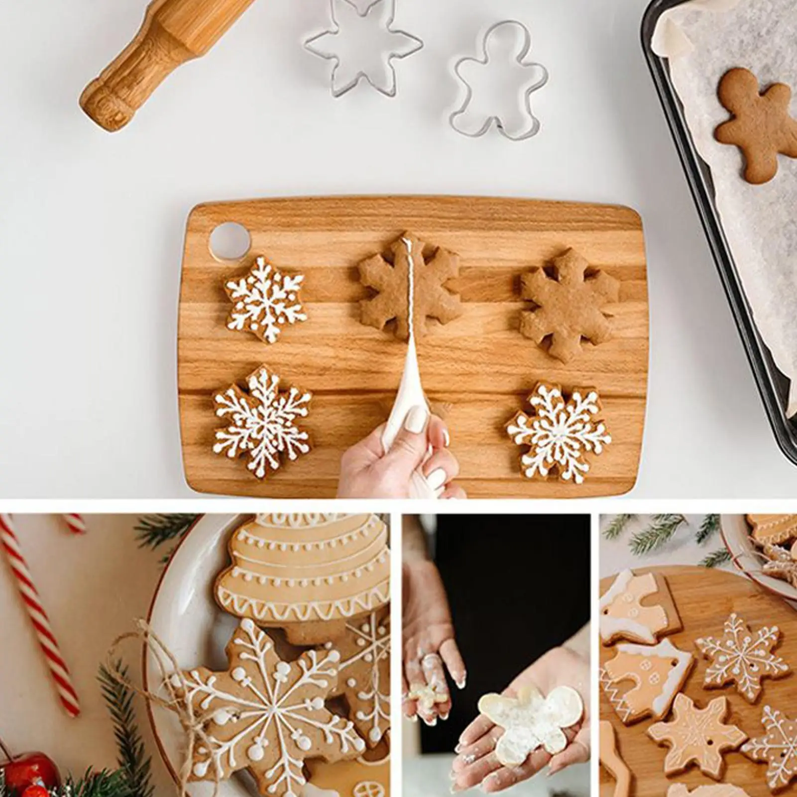 

Маленькая формочка для печенья, 18 шт., рождественская форма, штамп из нержавеющей стали, праздничные прочные формы для детей, семейный праздник, домашняя вечеринка