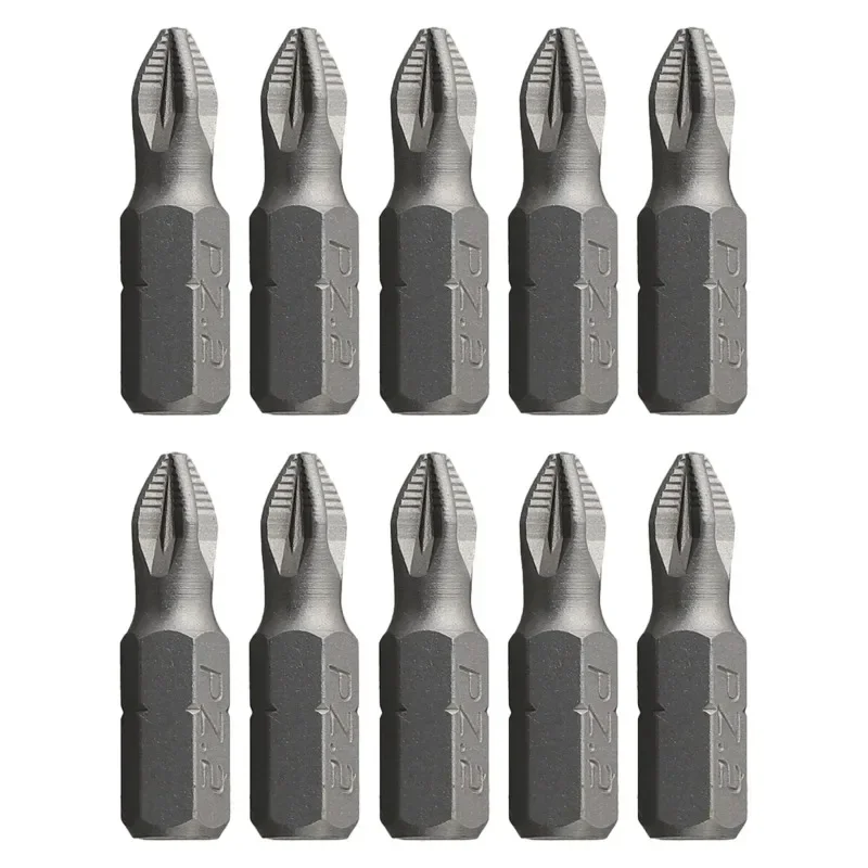 

BIESUO 10pcs 25mm Anti Slip Electric Hex Shank Magnetic Screwdriver Drill Bit Set Hex Shank Screw Driver Bit PH1 - PH3 PZ1- PZ3