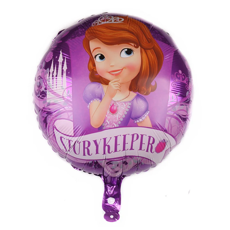 Princess Sofia Balloons Girl Birthday Party Decoration Foil Helium Globlos Baby Shower Inflatable Surprise Gifts Decor Kid Toys