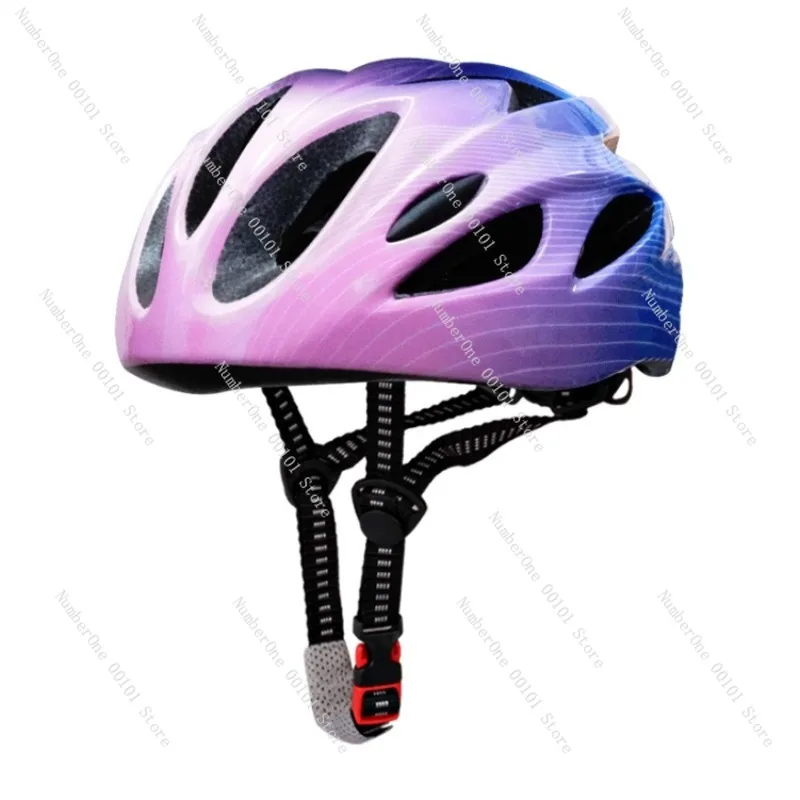 Children's helmet for ages 3-14, gradient color wave pattern, ultra light and breathable bicycle helmet