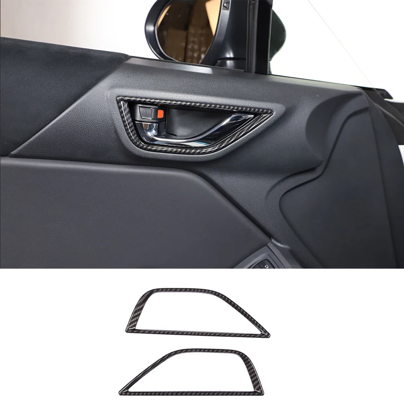 

For Toyota 86 for Subaru BRZ 2022+ Car Styling Red/carbon fiber Car Inner Door Handle Frame Cover Trim Sticker Car Accessories